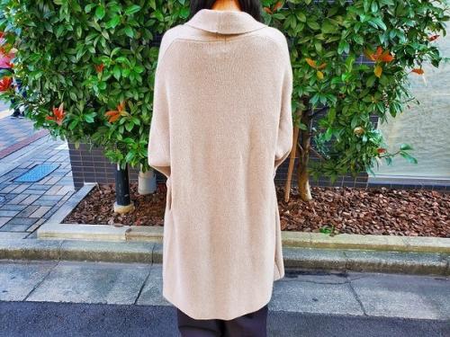 ニットガウンコートのカシミヤ
