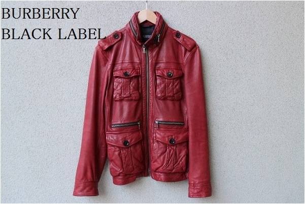Burberry（バーバリー ）　レザージャケット赤 Burberry（バーバリー ） レザージャケット赤 （漢の着こなし