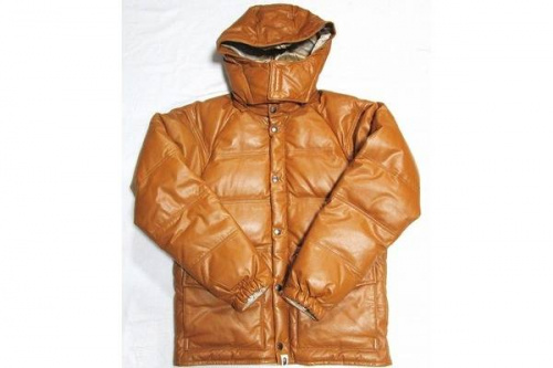 エイプのレザーダウンジャケット