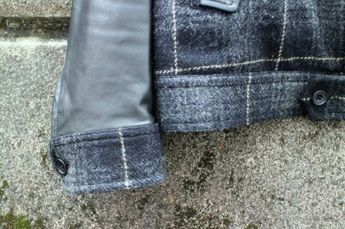 ハリントンジャケットのカウレザー