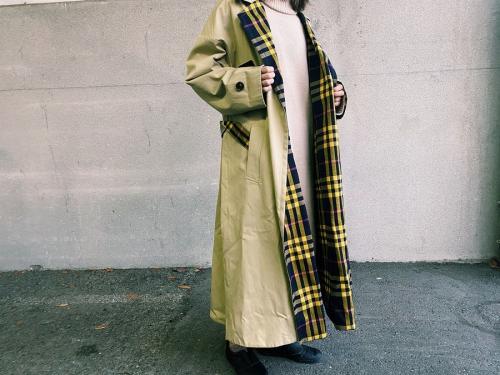 エリオポールのGIZA×BONOTTO チェックリバーシブルコート