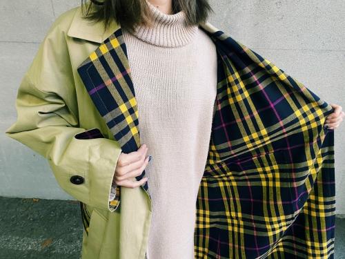 GIZA×BONOTTO チェックリバーシブルコートの古着　買取　トレファクスタイル町田成瀬店　町田