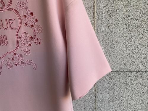 ブティック モスキーノのジャージ素材刺繍カットソーワンピース