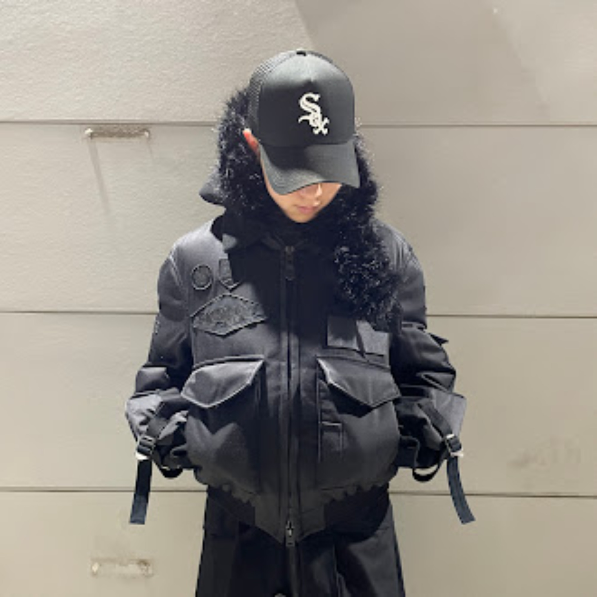 sacai サカイ カラーブロックスポンジ ロングパーカー ワンピース sacai サカイ カラーブロックスポンジ ロングパーカー ワンピース