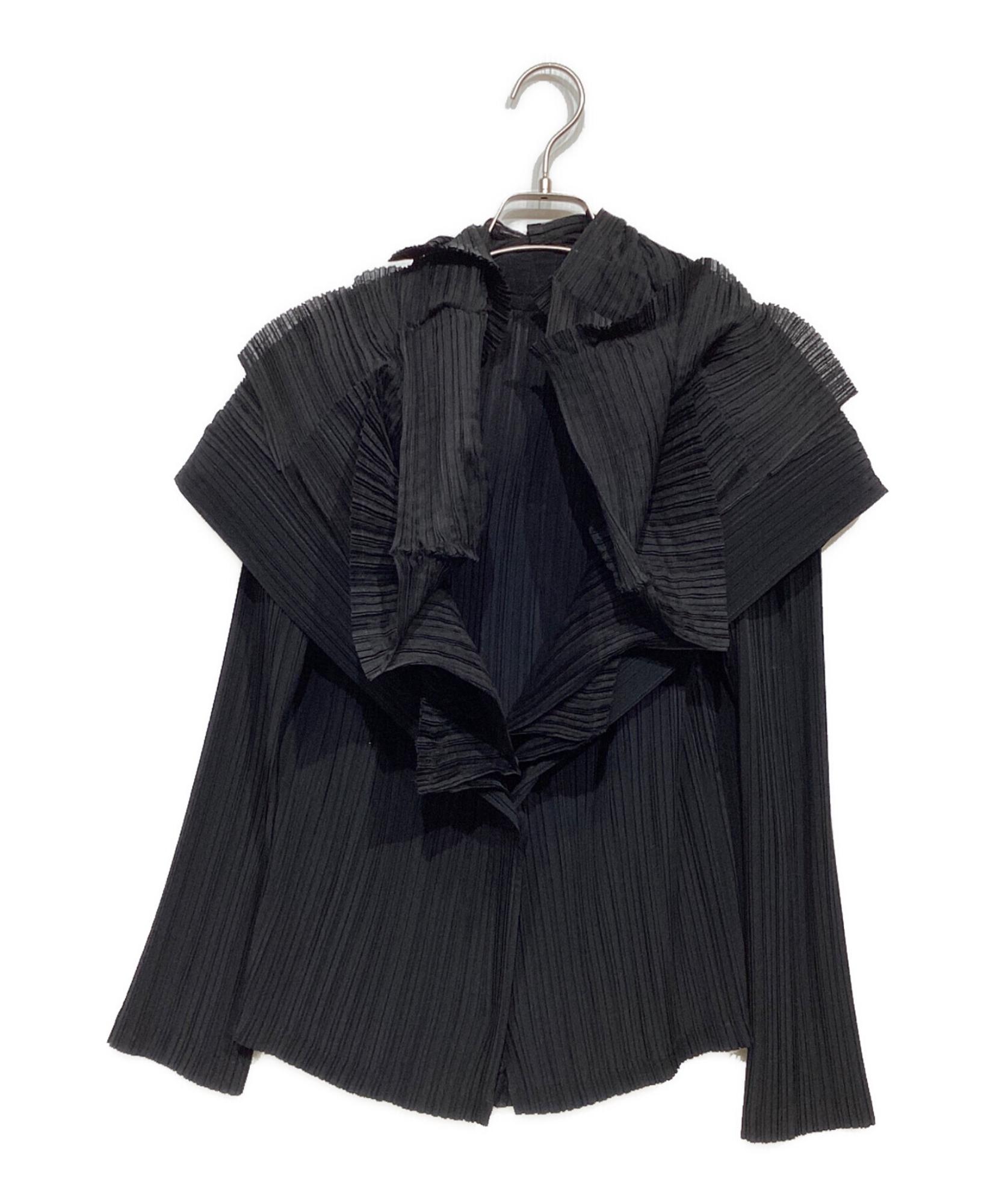 ISSEY MIYAKE / イッセイミヤケ】多重襟 レイヤードデザインプリーツ