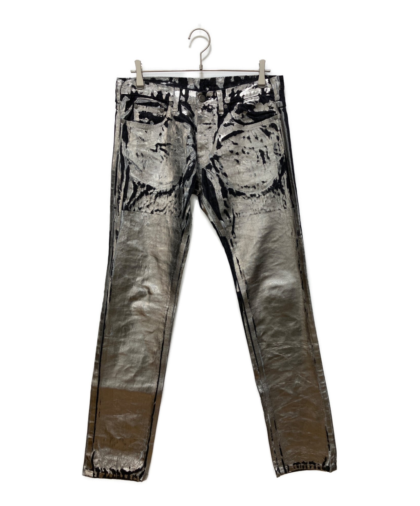 ヤ*タ様 Neil Barrett デニム イタリア製 33インチ　ニールバレッ NEIL BARRETT / ニールバレット】シルバーペイントデニムパンツ | 唯一