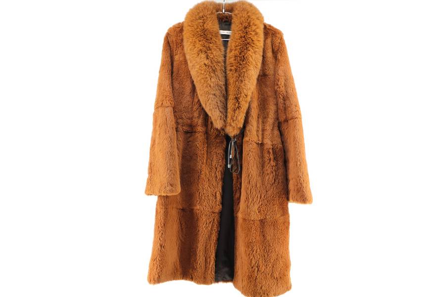 YVES SALOMON/イヴ・サロモン》最高の毛皮ラビットファーコートのご