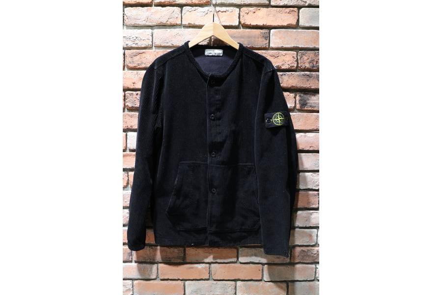 宇宙の香り STONE ISLAND コーデュロイ ノーカラー シャツジャケット L