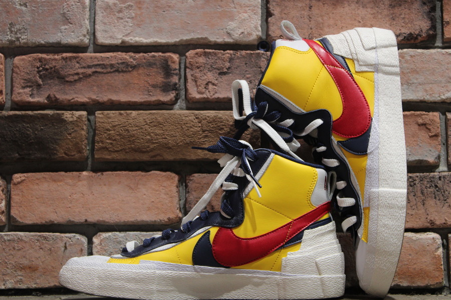 Sacai サカイ NIKE BLAZER MID / SACAI (BV0072-700) 19SS ナイキ ブレザー ミッド バーシティメイズ バーシティレッド サイズ：US10.5 28.5cm スニーカー コラボ【メンズ】【美品】