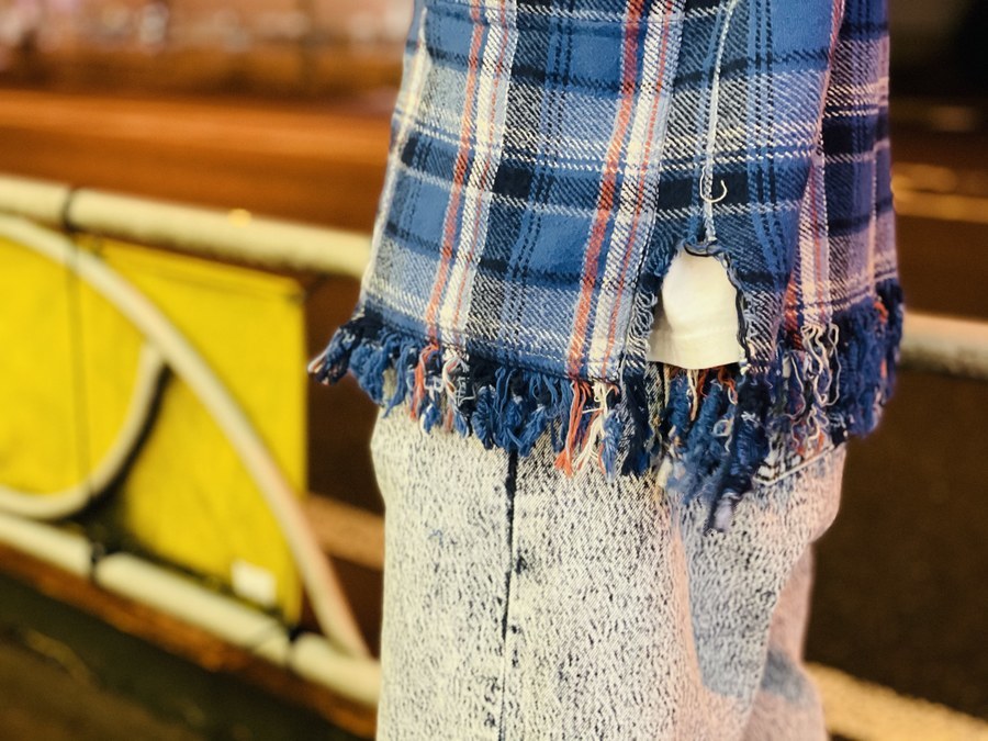 greg lauren/グレッグローレン】ブループレイドヴォクシースタジオ