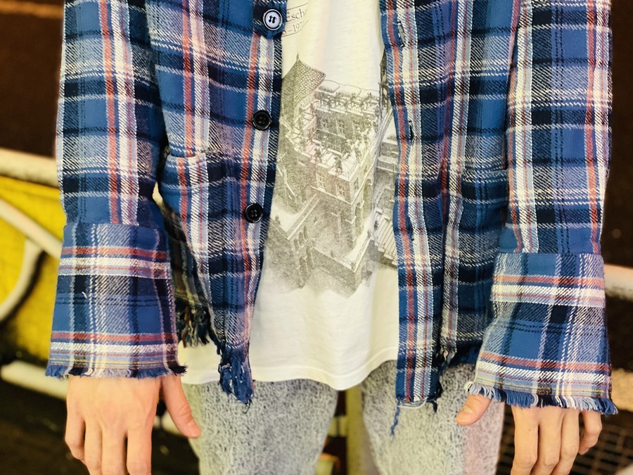 greg lauren/グレッグローレン】ブループレイドヴォクシースタジオ