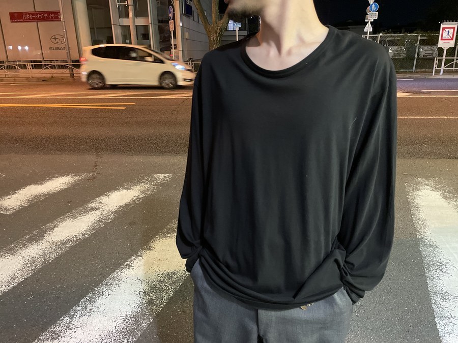 YohjiYamamoto pour homme/ヨウジヤマモト プールオム】丸首長袖Aが