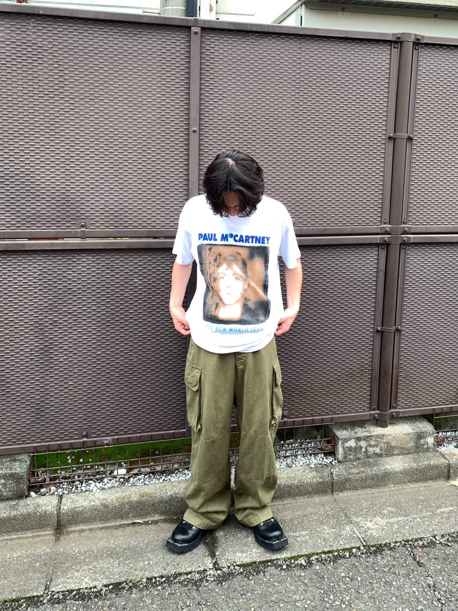 ポール・マッカートニープリントのヴィンテージTシャツコーデのご紹介