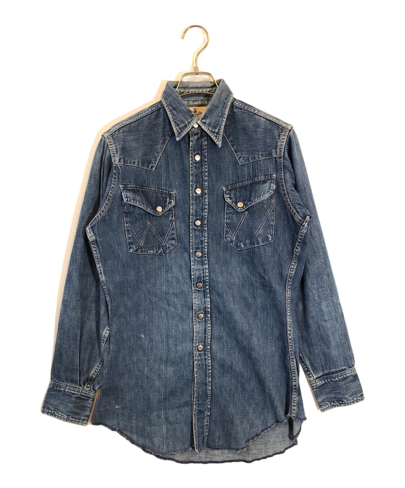 Wrangler　ラングラー　27MW　デニム ウエスタンシャツ　USA製　古着 Wrangler / ラングラー】27MW デニムウエスタンシャツ | 50s縦ベルの