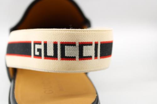 ストライプスリングバックスリッパ