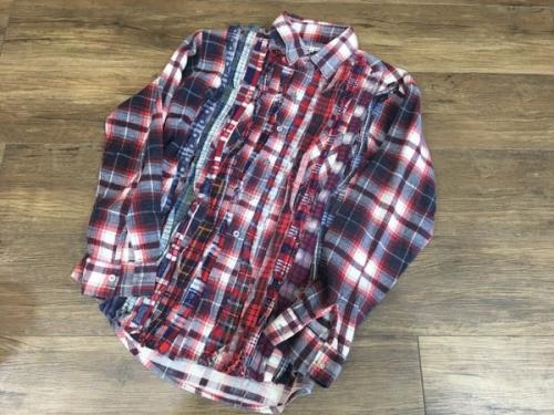 ７カットチェックシャツのメンズ