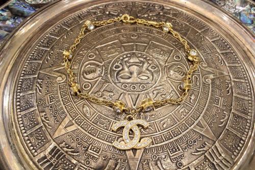 ラインストーンネックレスのレディース