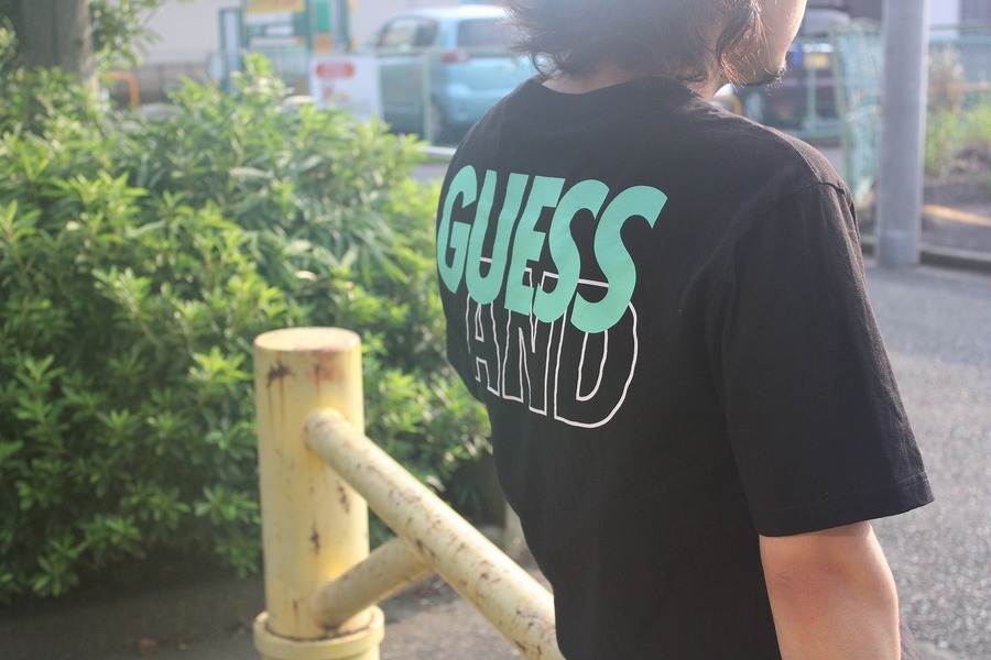 Tシャツ/カットソー(半袖/袖なし)GUESS × WIND AND SEA Black LOGO TEE