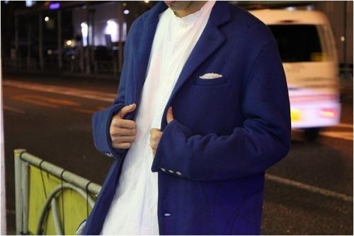 裏ボアテーラードコートのメンズ