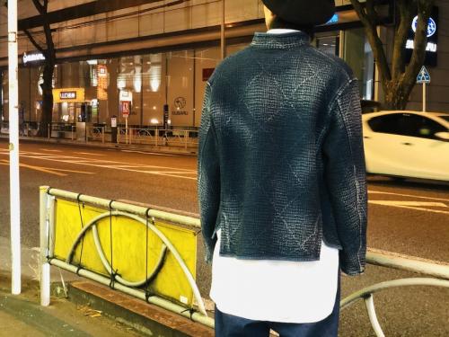 刺し子チャイナジャケットのSASHIKO CHINESE JACKET