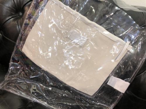 ロゴプリントPVCクリアショッピングバッグのレディース