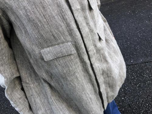 リネンシングルバルカラーコートのトレファクスタイル調布国領店