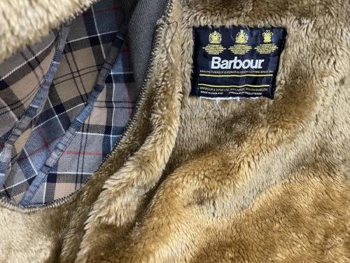 バーブァーのライナー付オイルドビデイルジャケット