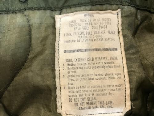 ユ-エスア-ミ-のM-65フィッシュテールパーカー