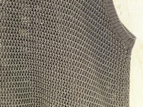 Pullover Fringe Net Knit Vestのトレファクスタイル調布国領店