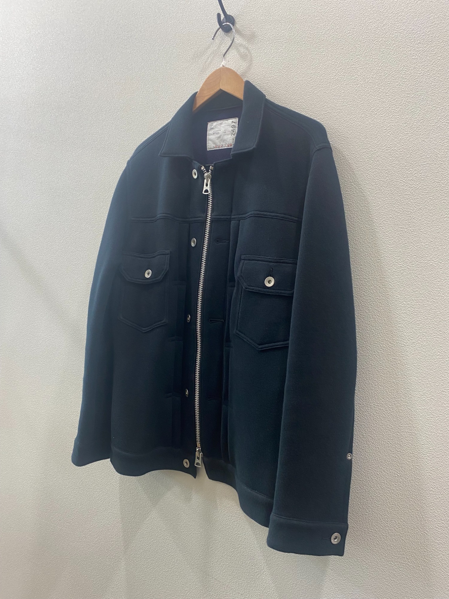 Sacai 限定オープン記念ジップアップジャケット　サイズ3 ベージュ 日本製 sacai サカイ 25SS Cotton Chino JacketスイングトップZIP