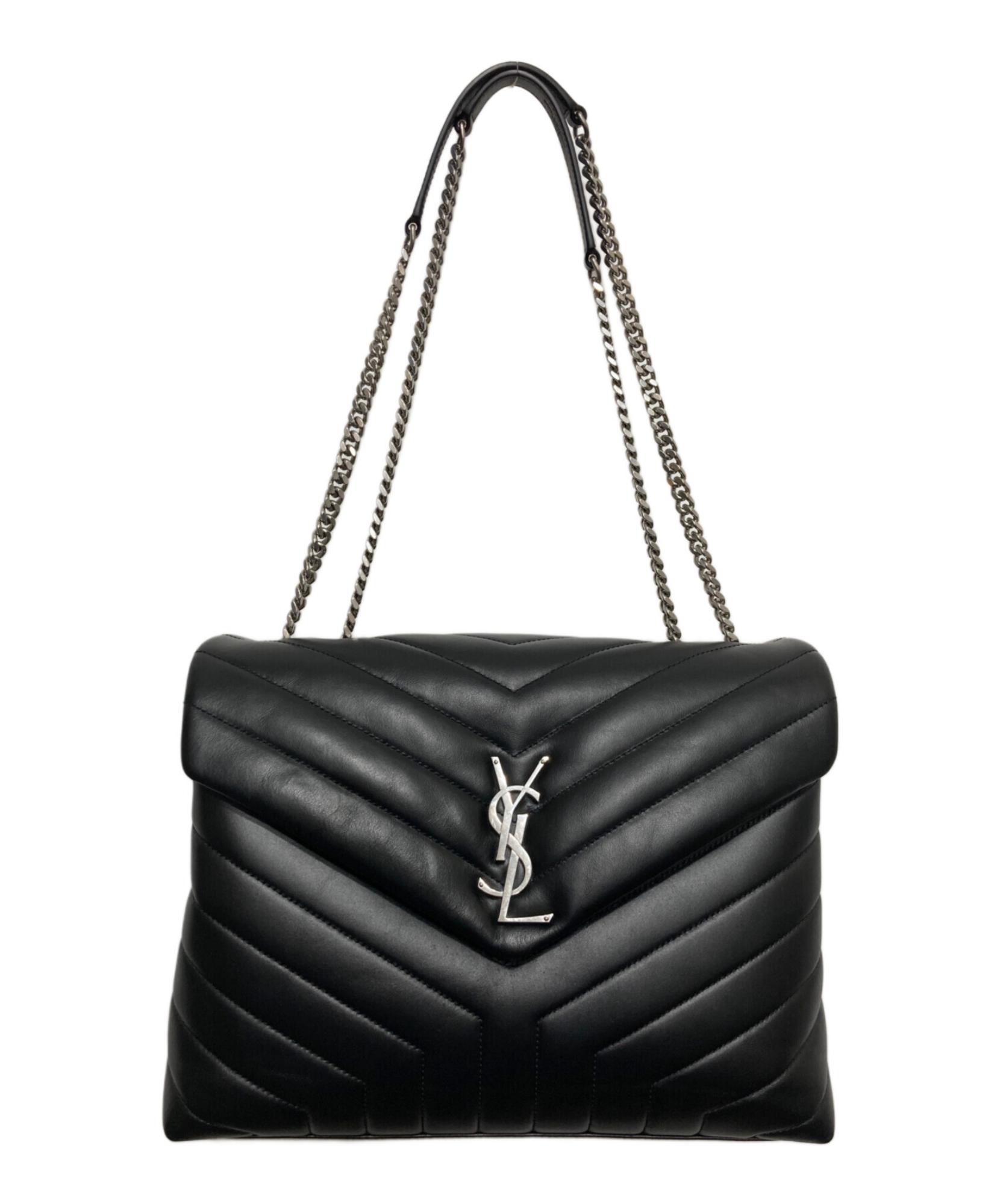 SAINTLAURENT キルティング チェーン ブラック ハンドバッグ Saint 