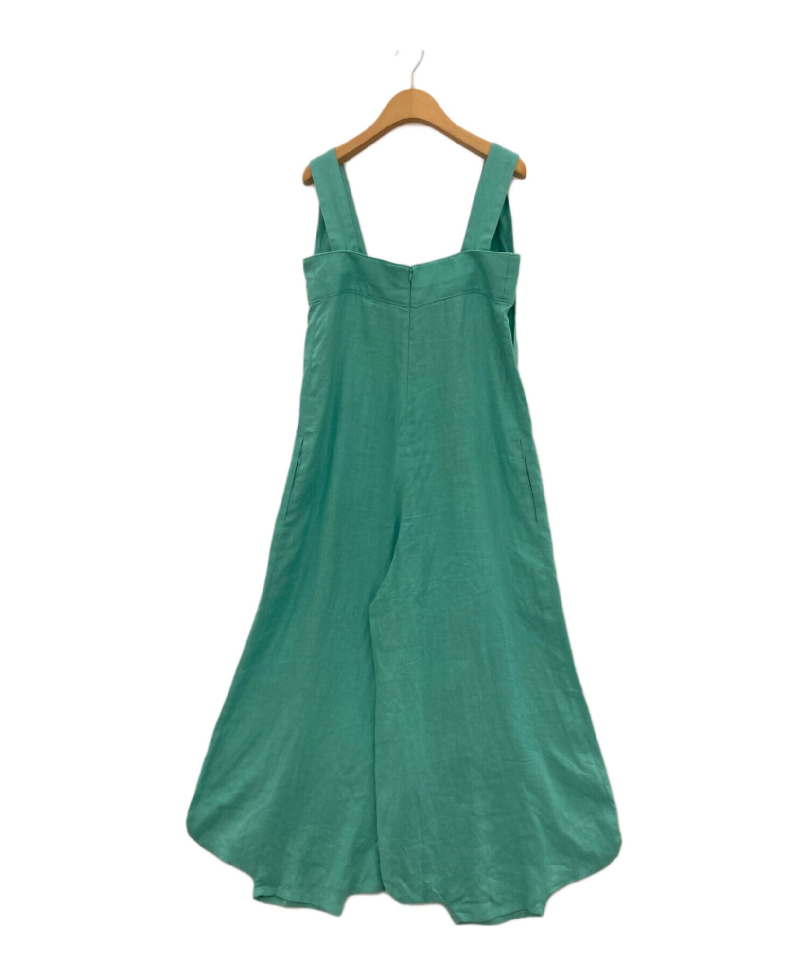 MYLAN / マイラン】Shoulder Ribbon Jumpsuit | Mint | 上質なリネンが