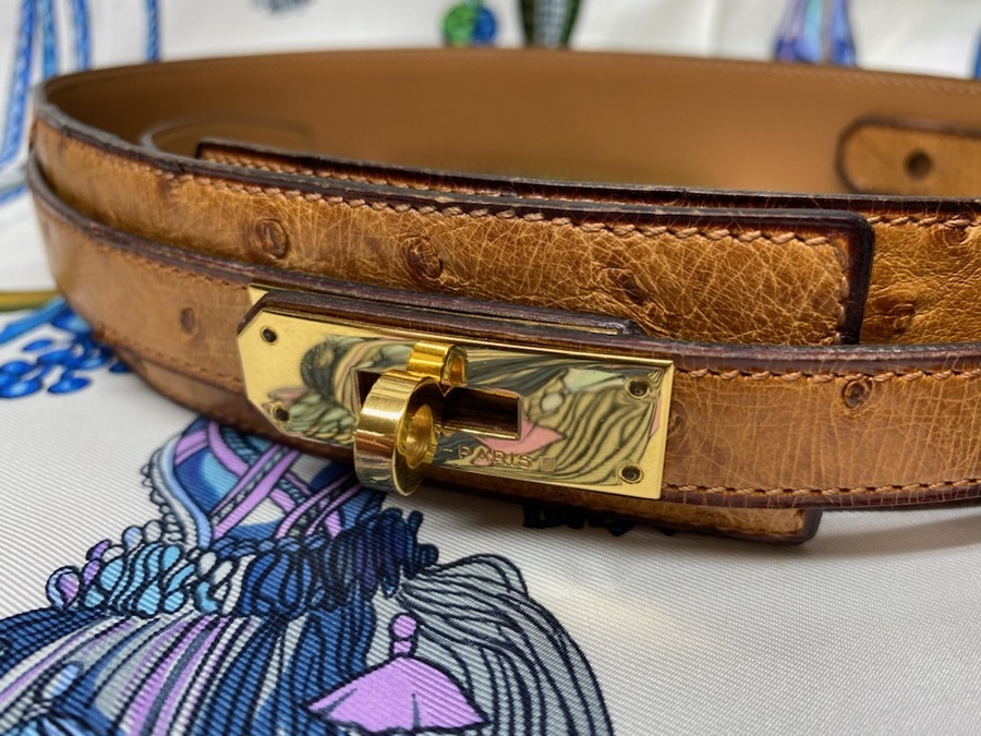 HERMES/エルメス】から【オーストリッチレザーケリーベルト】が