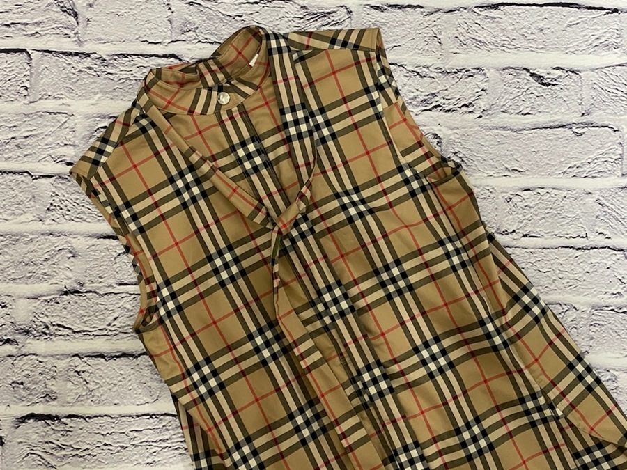 BURBERRY バーバリー ノバチェック ワンピース ブラウス リボン  靴下 bossfull_c-375