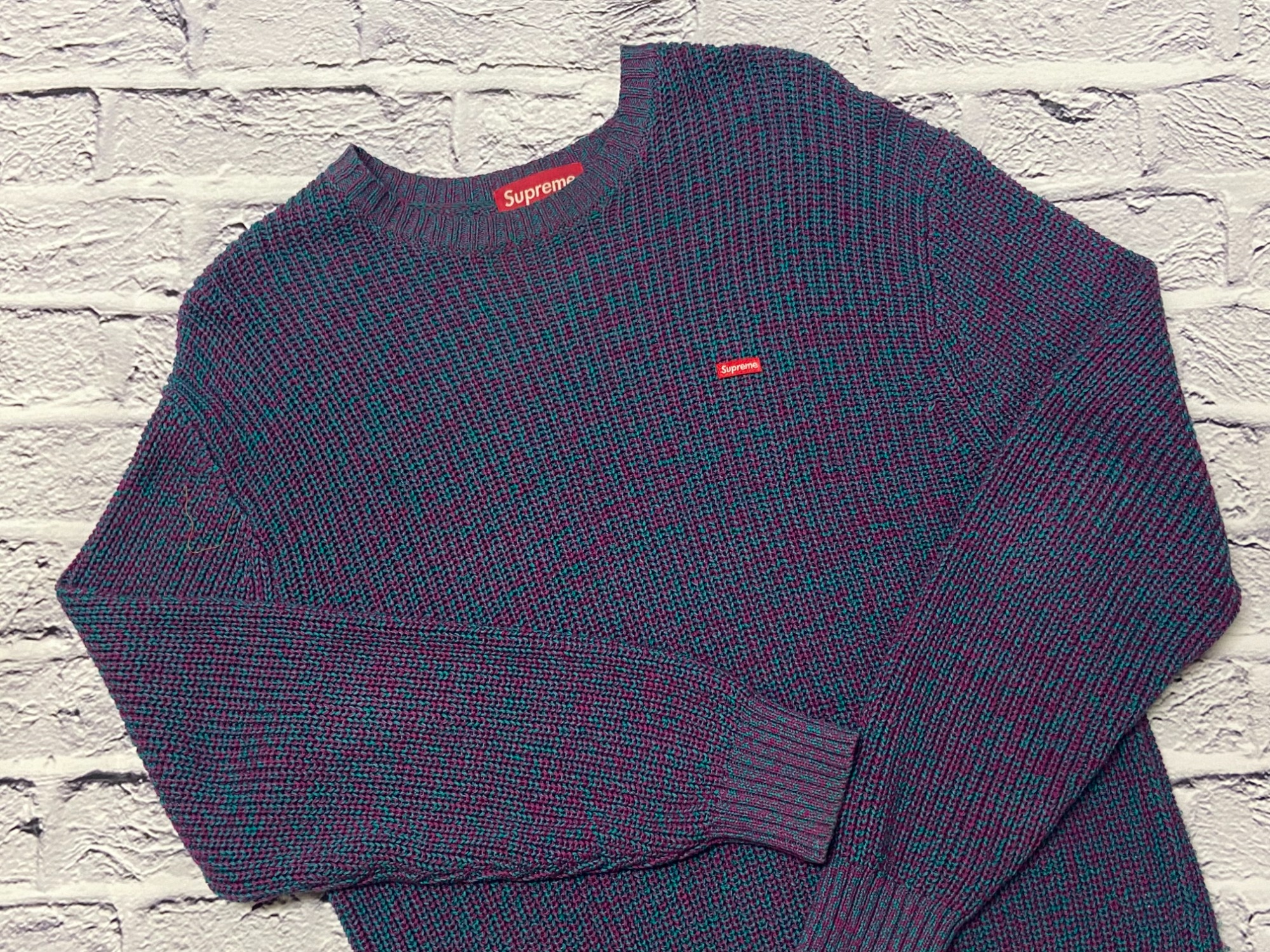 supreme melang rib knit セーター　BOX ロゴ