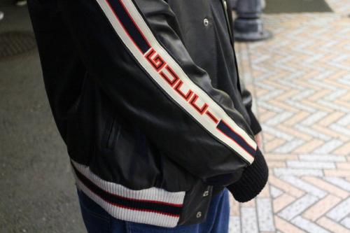 HOLLYWOODサイドロゴレザーブルゾンのメンズ