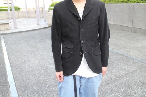 オルゲイユのレザーサックジャケット