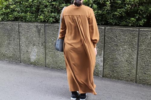 ビームスのジョーゼットリボンワンピース