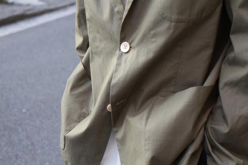 オーラリーのハイカウントフィンクスシャンブレージャケット