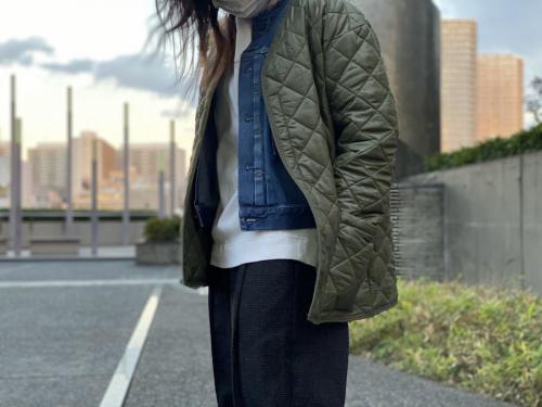 リメイクタッチデニムブルゾンのレディース