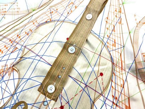 エルメスのシルク100％総柄シャツ