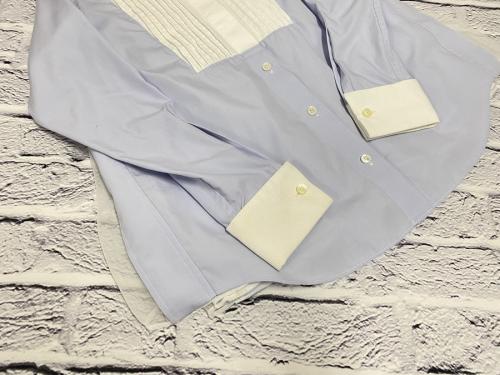 サカイのバックプリーツウィングカラーロングスリーブシャツ