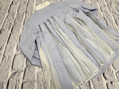 バックプリーツウィングカラーロングスリーブシャツの買取強化