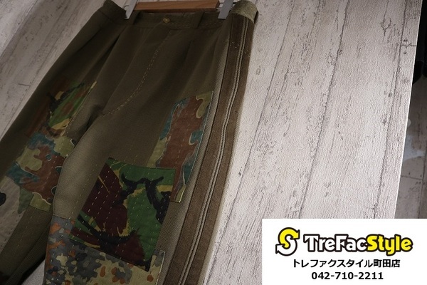 日本の新鋭ブランドkeisuke kandaから手縫いパッチワークパンツが入荷