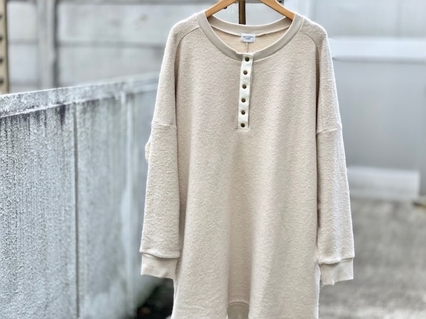 Urban Research アーバンリサーチ より リバイバル裏毛ヘンリーネックチュニック 入荷しました 19 03 12発行