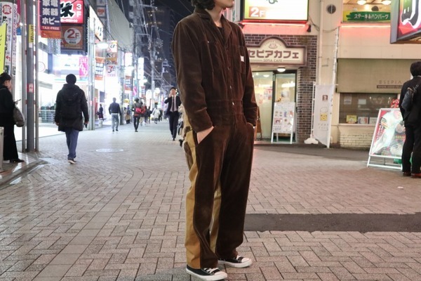 GANRYU】雰囲気バツグン!! 綿ｺｰﾃﾞｭﾛｲ×綿ﾀﾞｯｸｵｰﾙｲﾝﾜﾝのつなぎが入荷致し