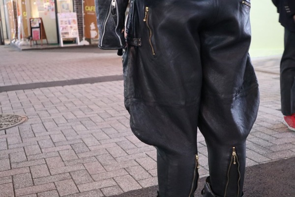 blackmeans レザーショートニッカボッカ　レディース サイズ1 blackmeans レザーショートニッカボッカ レディース サイズ1