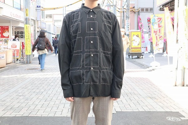 COMME des GARCONS HOMME DEUXコムデギャルソンオムドゥ 2015AW ハンドステッチ チェック長袖シャツ【XS】【MSHA71337】