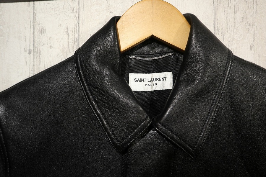 『SAINT LAURENT』サンローラン (38) レザー切り替えスタジャン購入先