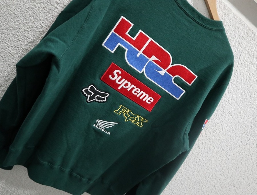 Supreme®/Honda®/Fox® Racing Crewneck 緑 S